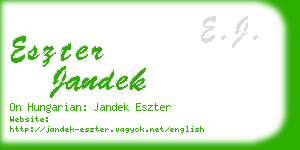 eszter jandek business card